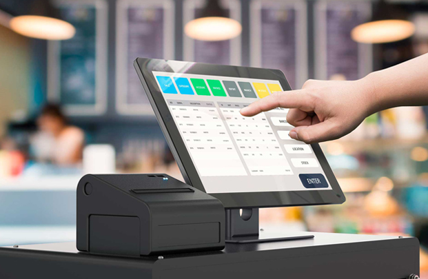 Human Hand Pointing Out The Highly Scalable Device with Variety of POS Features